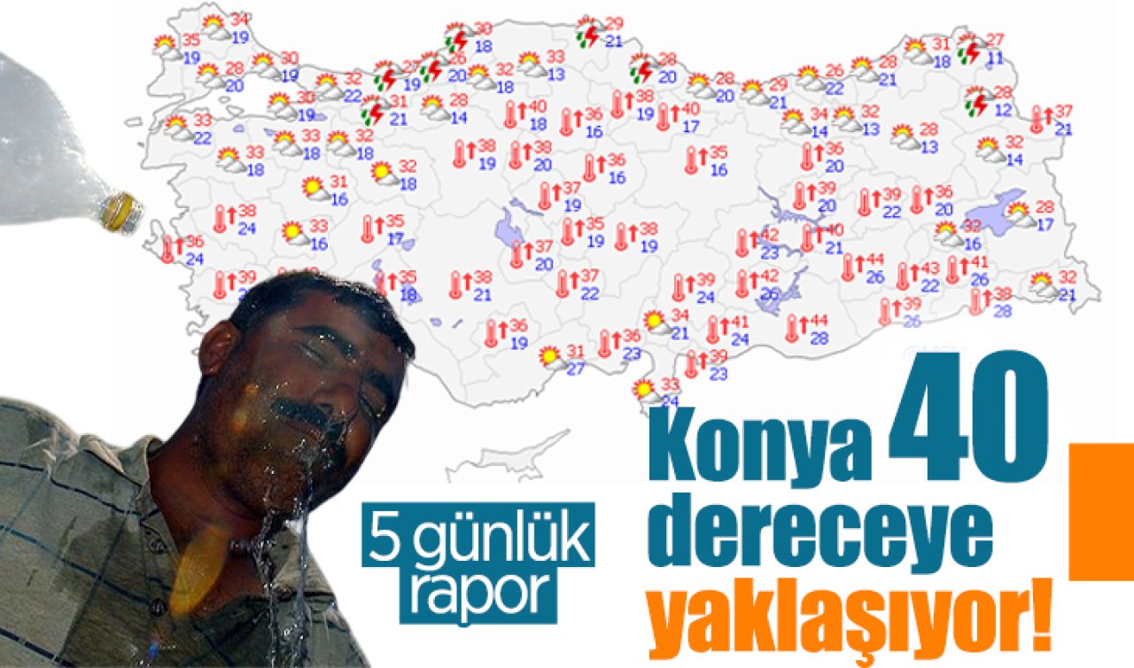 Konya 40 dereceye yaklaşıyor! Bu saat aralığına dikkat: KAVRULUYORUZ