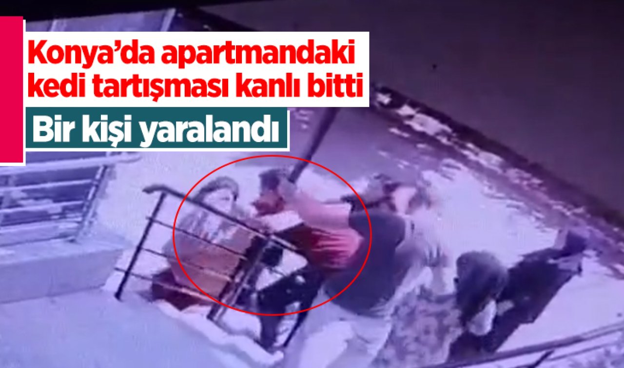 Konya’da apartmandaki kedi tartışması kanlı bitti: Bir kişi yaralandı