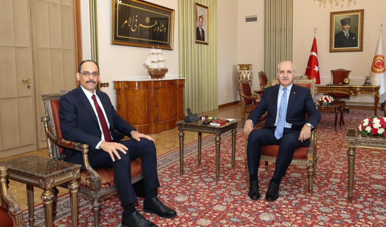TBMM Başkanı Kurtulmuş MİT Başkanı Kalın’ı kabul etti