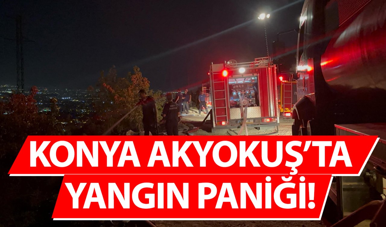 Konya Akyokuş’ta yangın paniği!