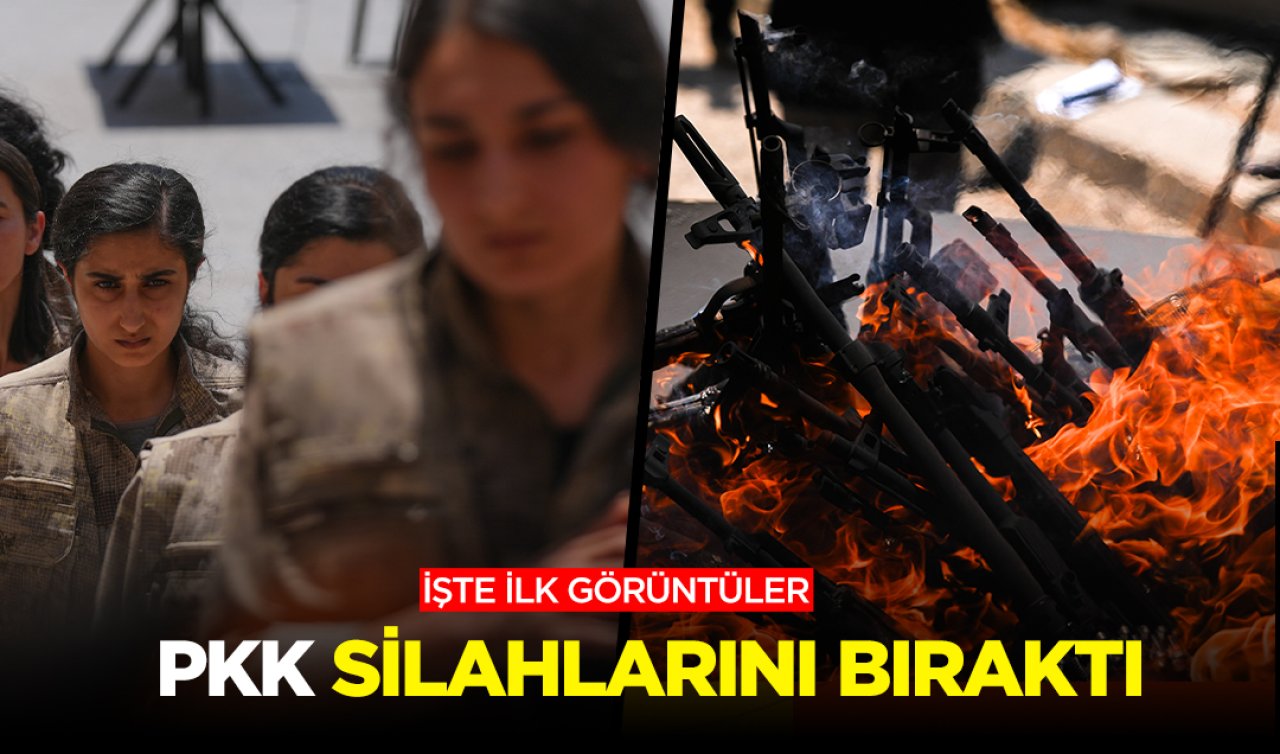 PKK silahlarını bıraktı: Görüntüleri paylaşıldı