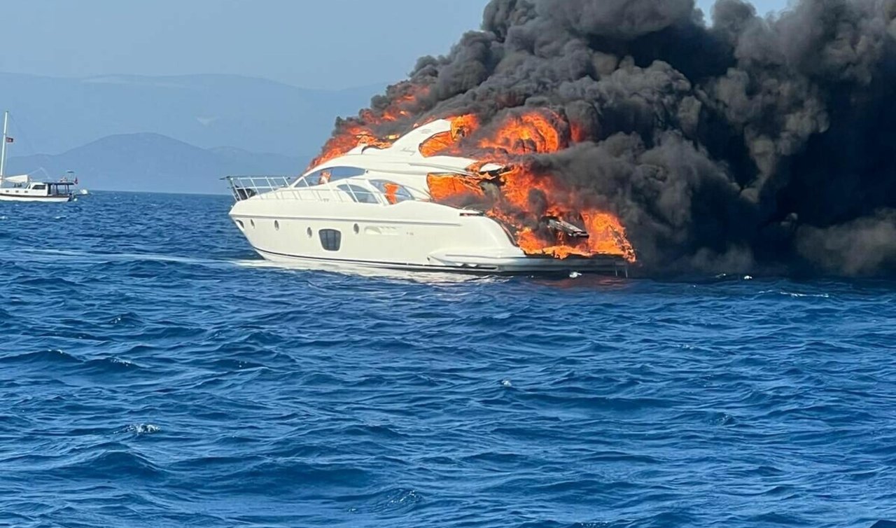 Bodrum’da motoryatta yangın
