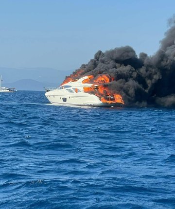 Bodrum’da motoryatta yangın