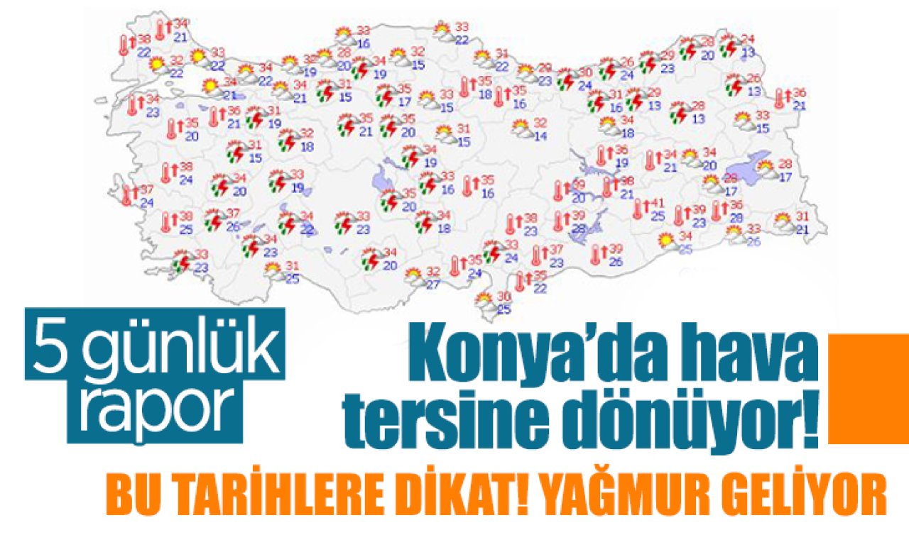 Uzmanlar saat vererek uyardı! Konya’da hava tersine dönüyor! Bu tarihlere dikkat