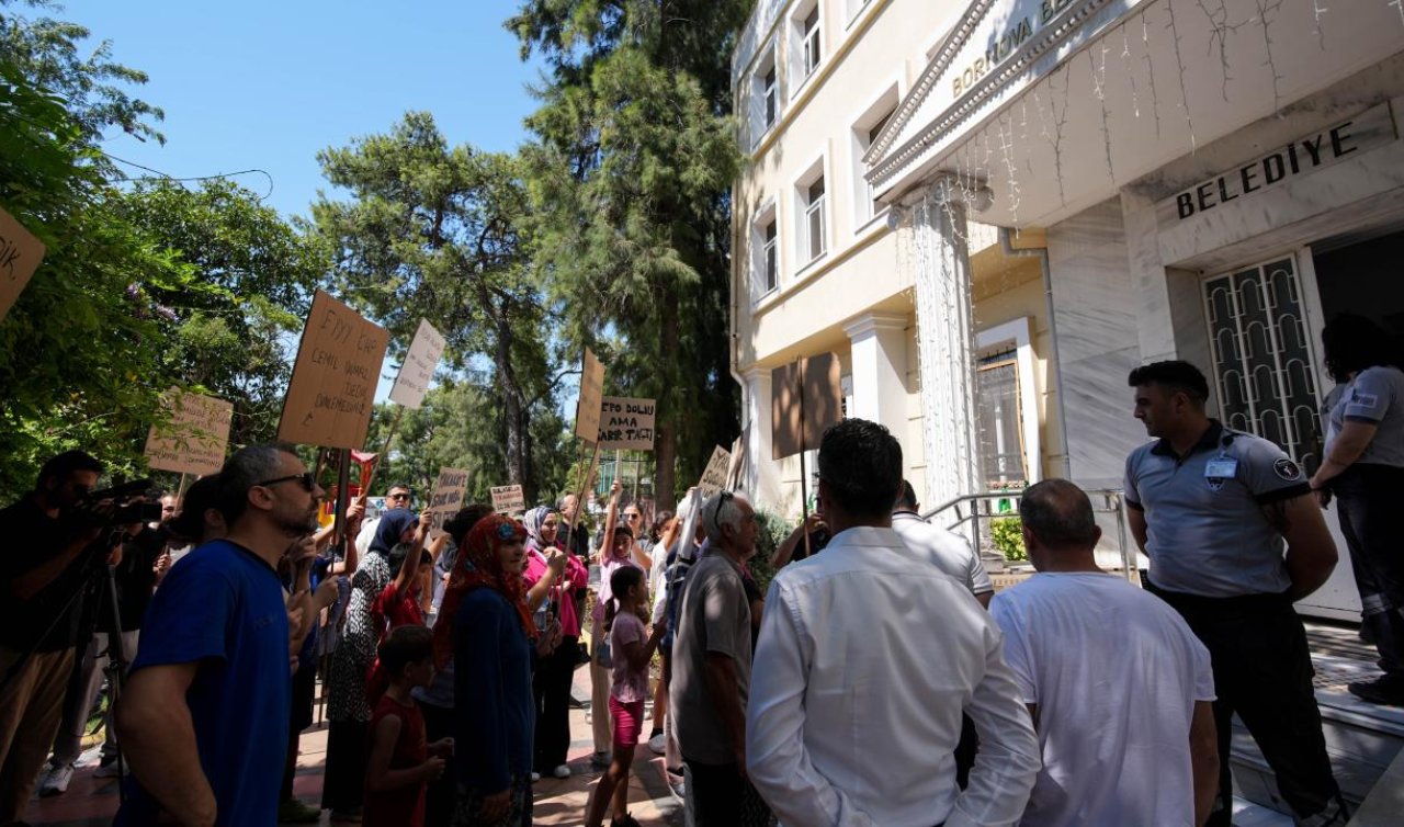 20 gündür suları kesik olan mahalle sakinlerinden belediyeye tepki