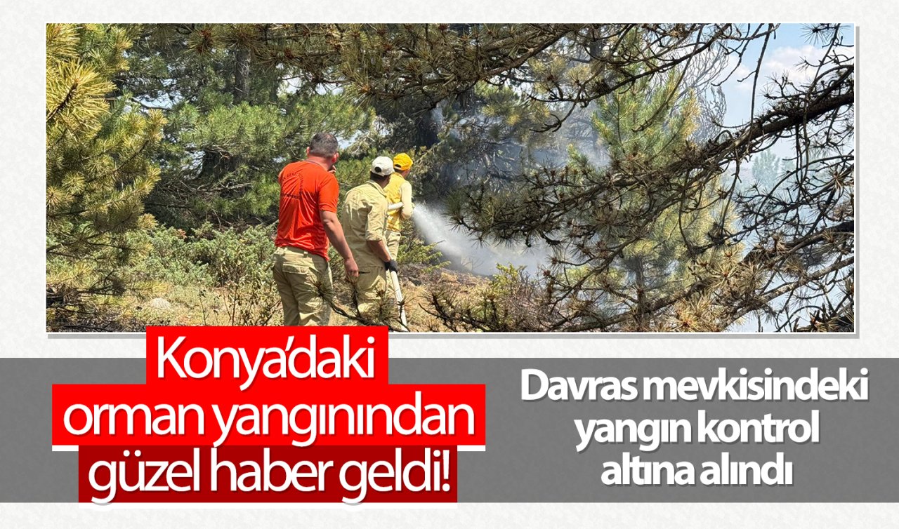Konya’daki orman yangınından güzel haber geldi! Davras mevkisindeki yangın kontrol altına alındı