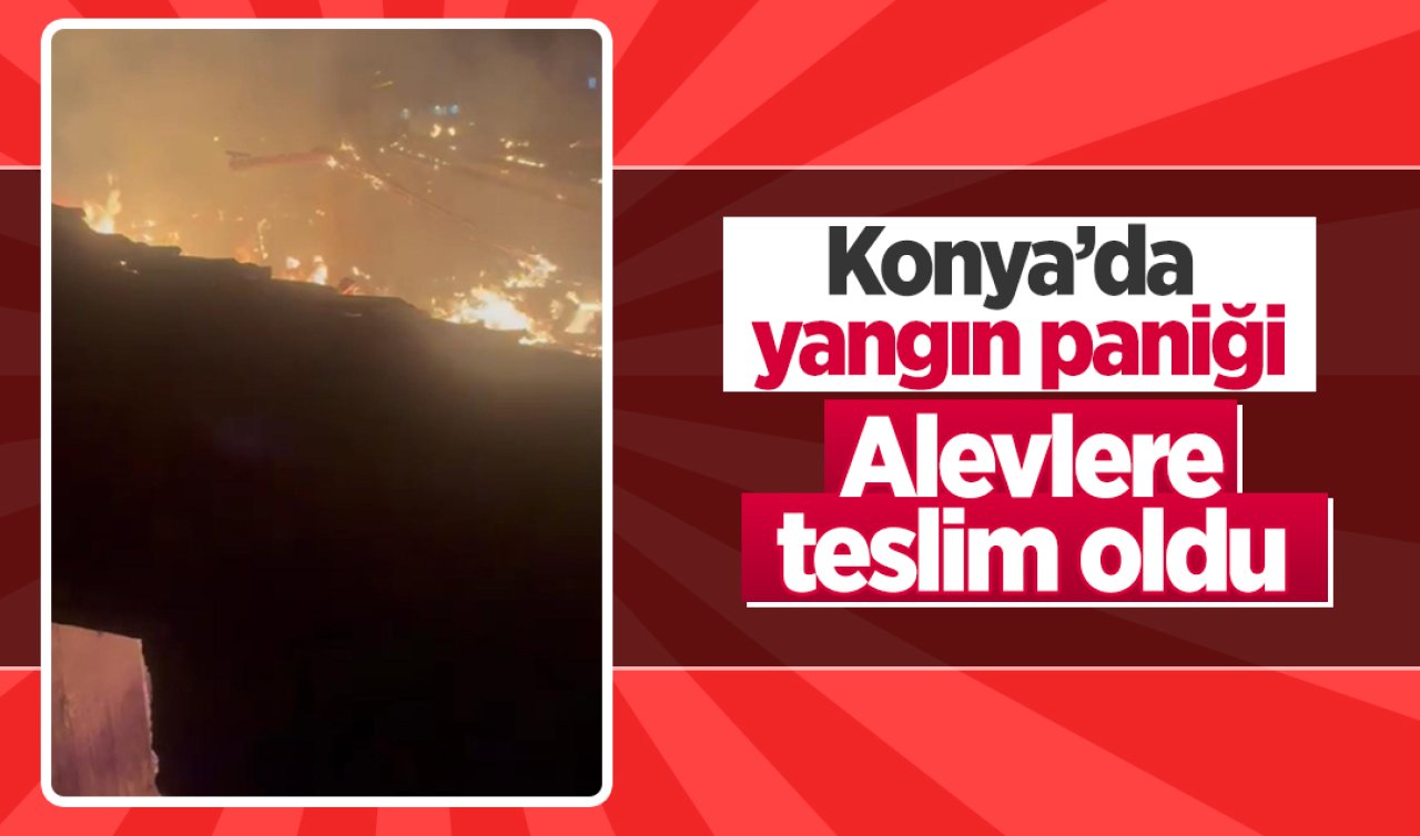 Konya’da yangın paniği! Alevlere teslim oldu 