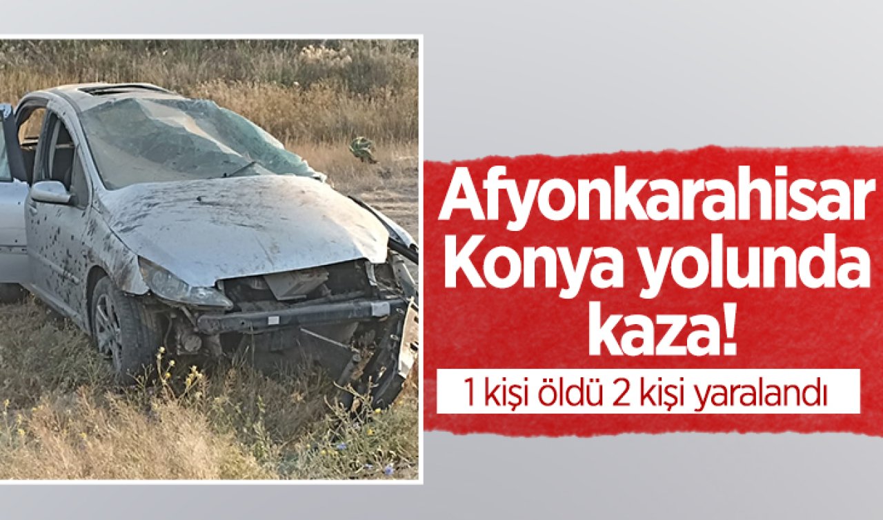 Afyonkarahisar-Konya yolunda kaza! 1 kişi öldü 2 kişi yaralandı