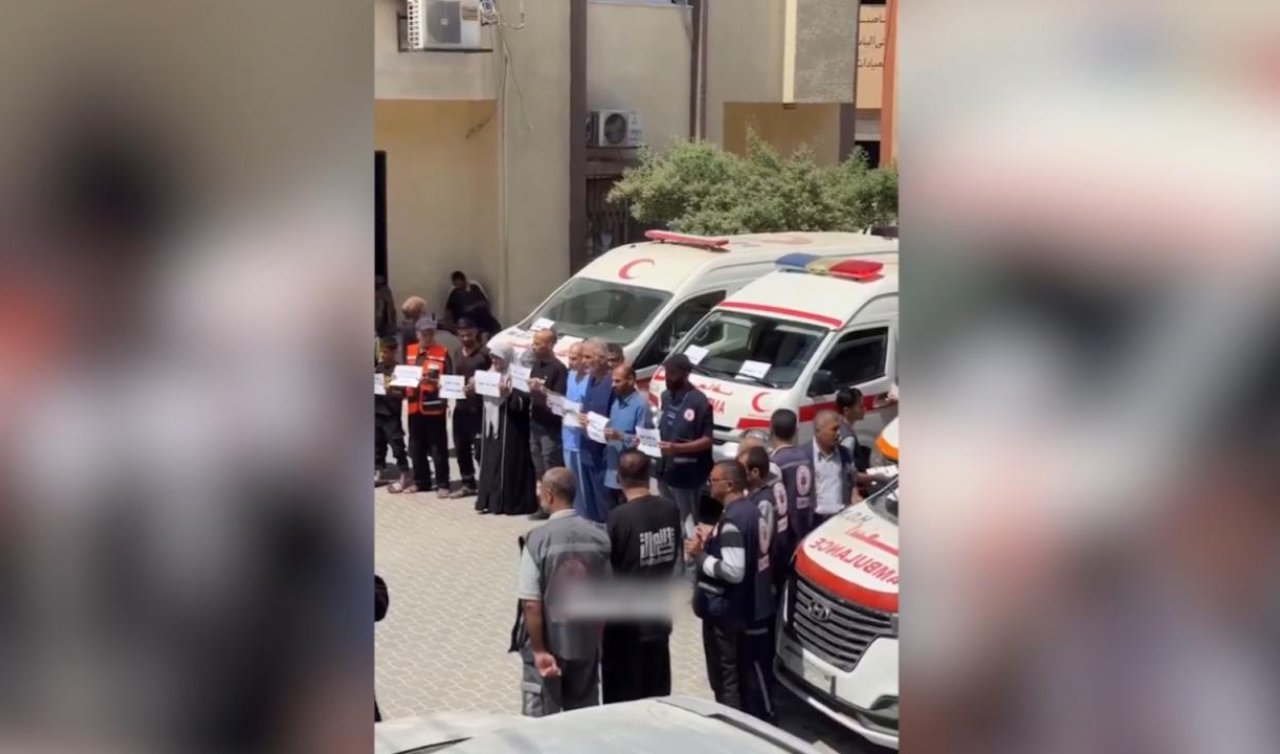 Gazze’de ambulans sirenleri yardım çağrısı için çaldı