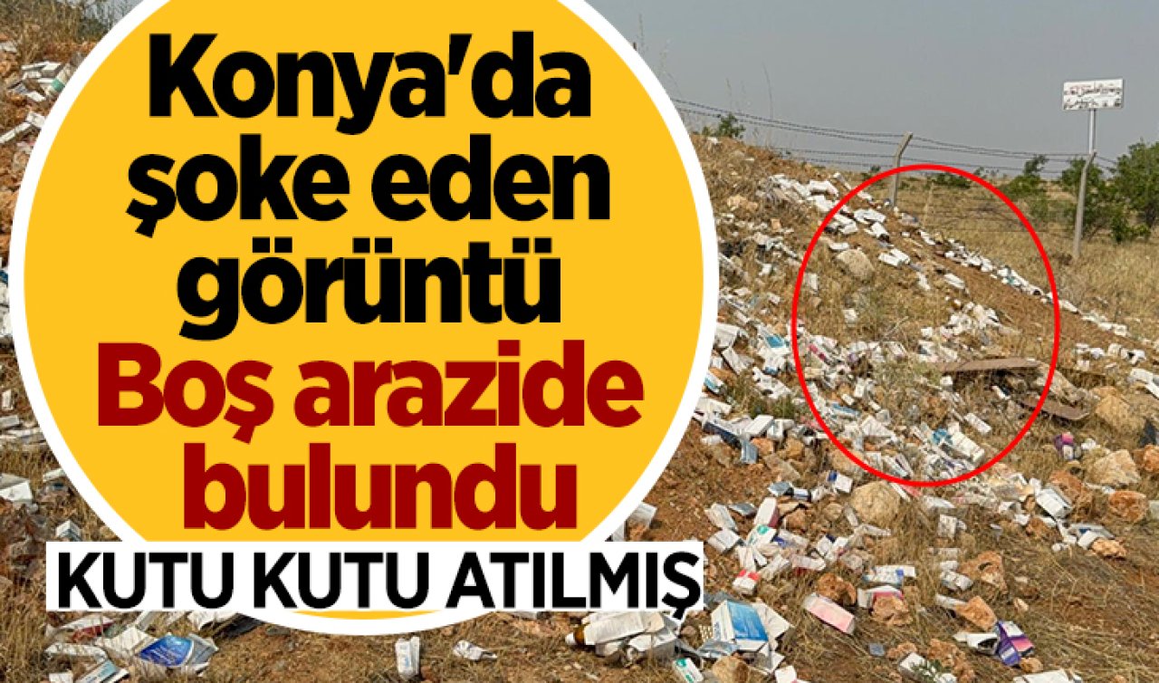 Konya’da şoke eden görüntü: Boş arazide bulundu: Kutu kutu atılmış! 