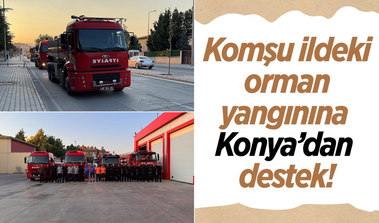 Afyonkarahisar’daki orman yangınına Konya’dan destek