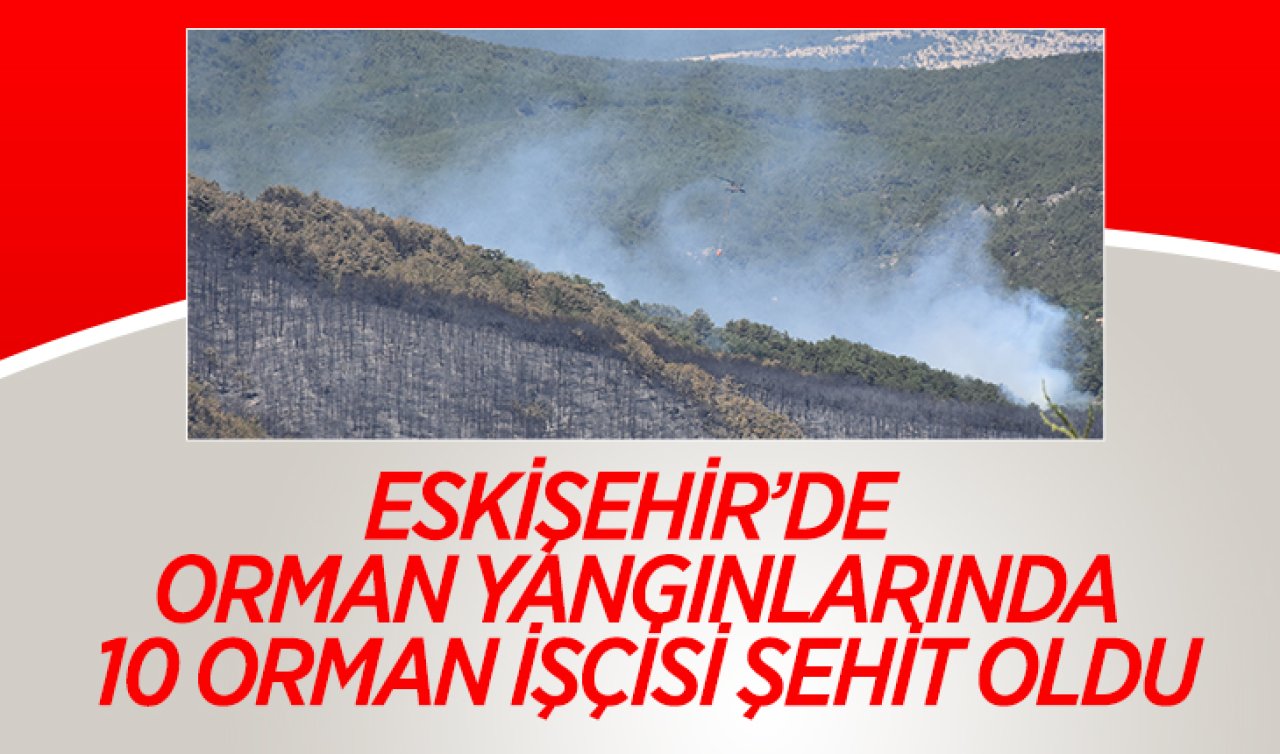  Eskişehir’de orman yangınlarında 10 orman işçisi şehit oldu