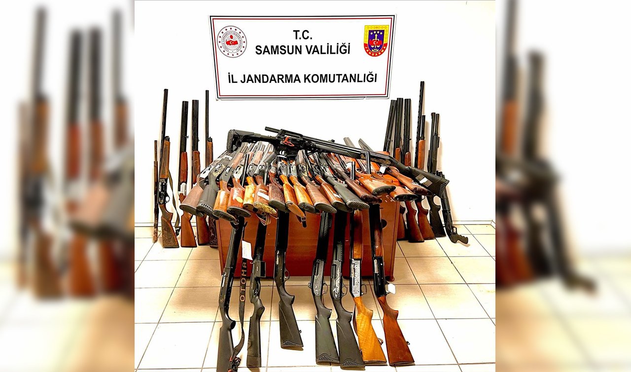 Jandarmadan silah operasyonu: 37 tüfek ele geçirildi