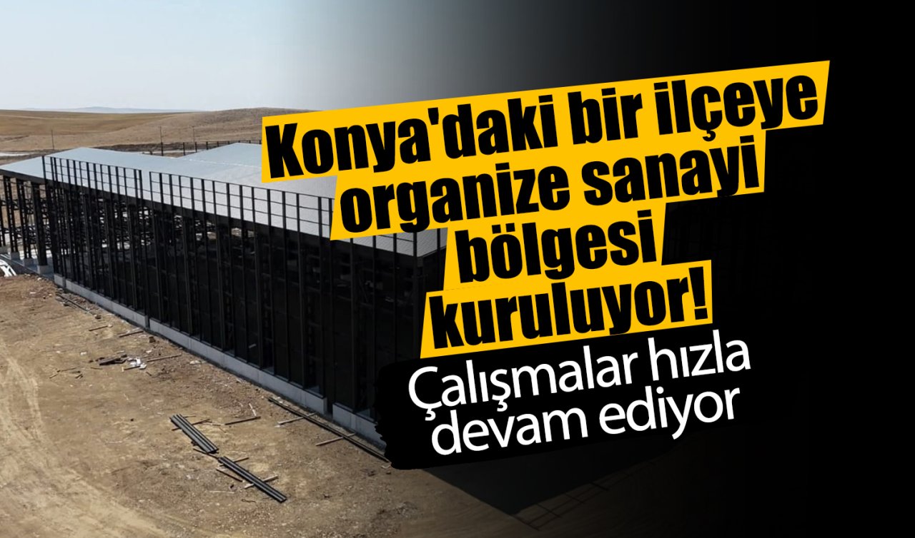 Konya’daki bir ilçeye organize sanayi bölgesi kuruluyor! Çalışmalar hızla devam ediyor 