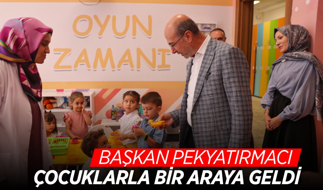 Başkan pekyatırmacı çocuklarla bir araya geldi