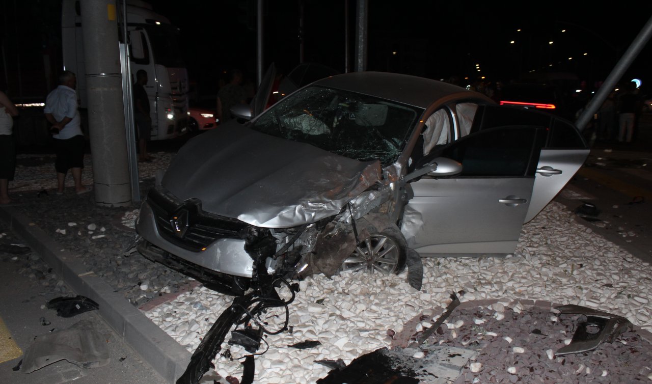 Otomobille cip çarpıştı; 7 yaralı