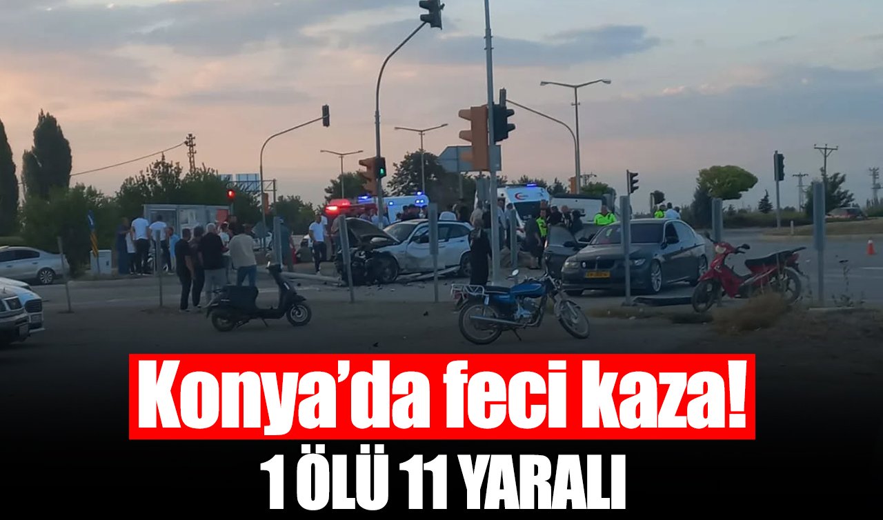 Konya’da feci kaza! 1 ölü 11 yaralı
