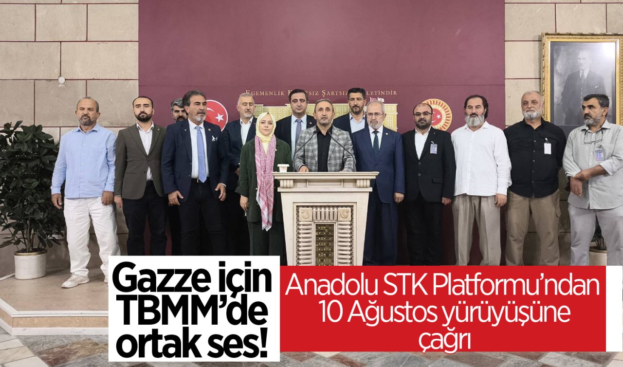 Gazze için TBMM’de ortak ses! Anadolu STK Platformu’ndan 10 Ağustos yürüyüşüne çağrı