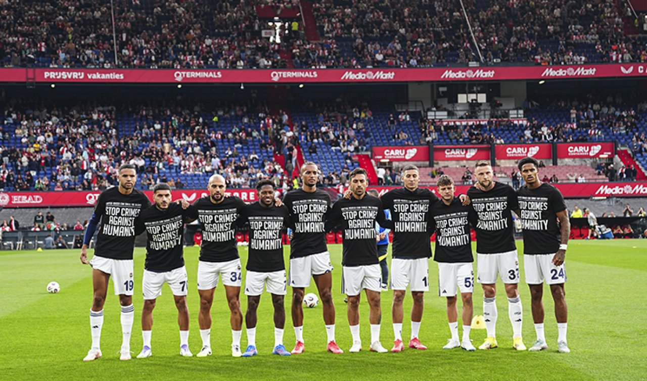 Fenerbahçe Feyenoord maçında Gazze’yi unutmadı! 