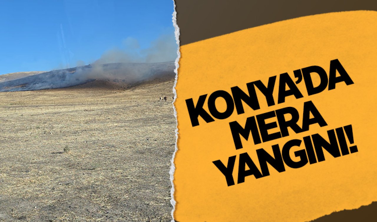 Konya’da mera yangını! Vatandaşlar seferber oldu 