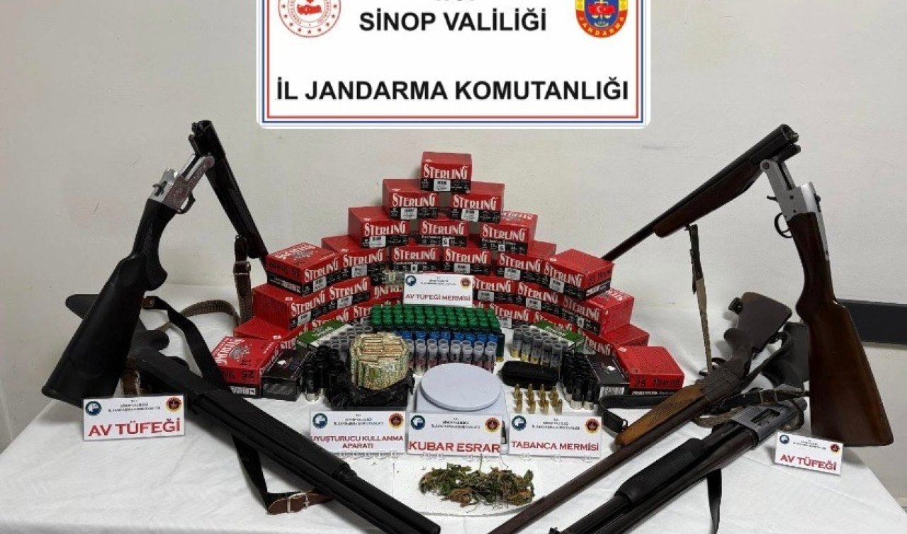 Operasyonda uyuşturucu ve silah ele geçirildi