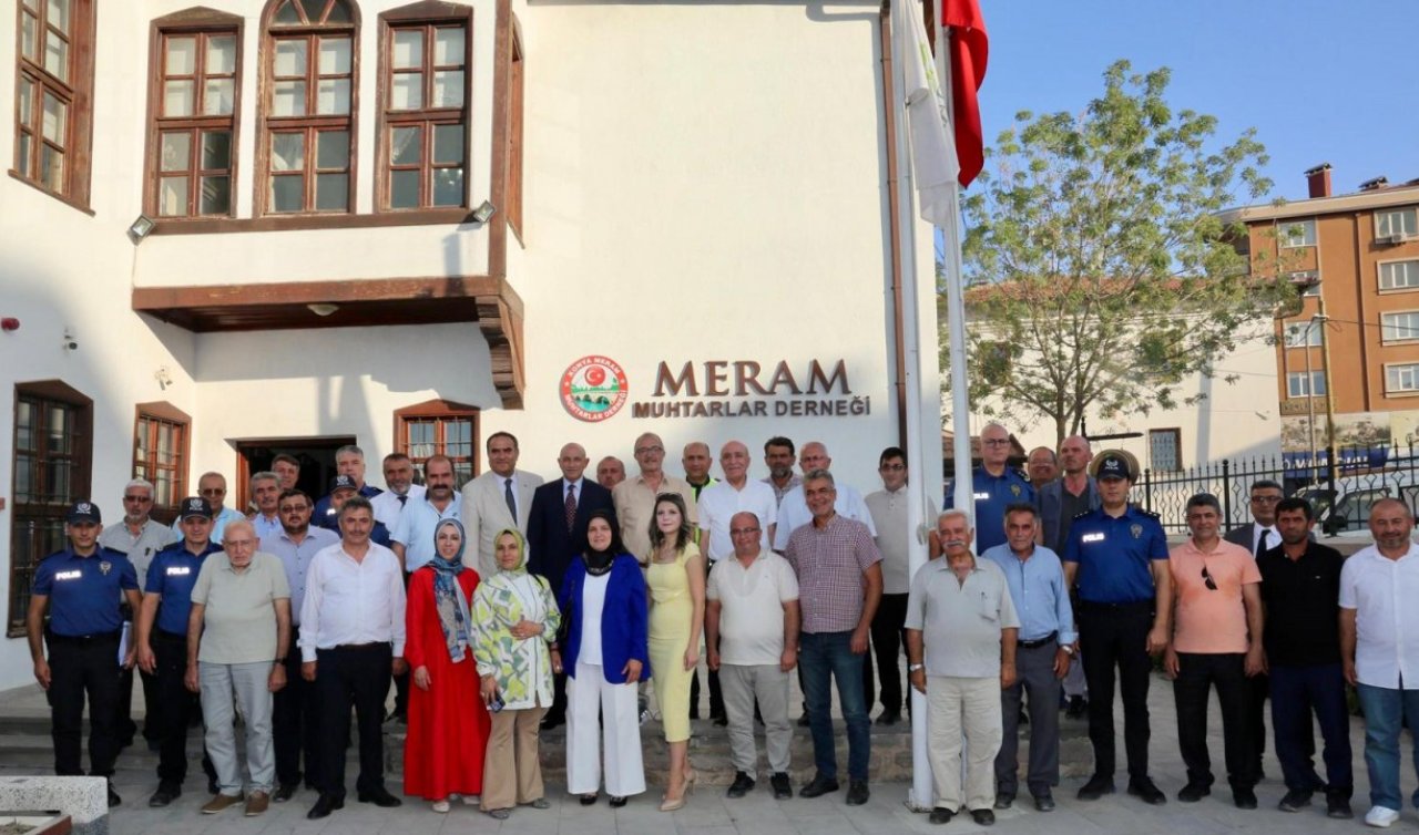 Konya İl Emniyet Müdürü Maksut Yüksek Meram’da muhtarlarla bir araya geldi
