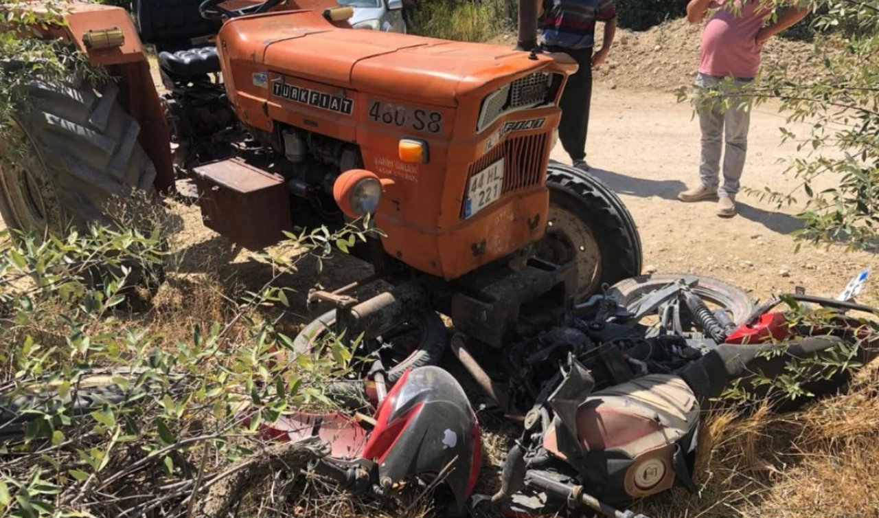 Traktörle çarpışan motosikletin 17 yaşındaki sürücüsü öldü
