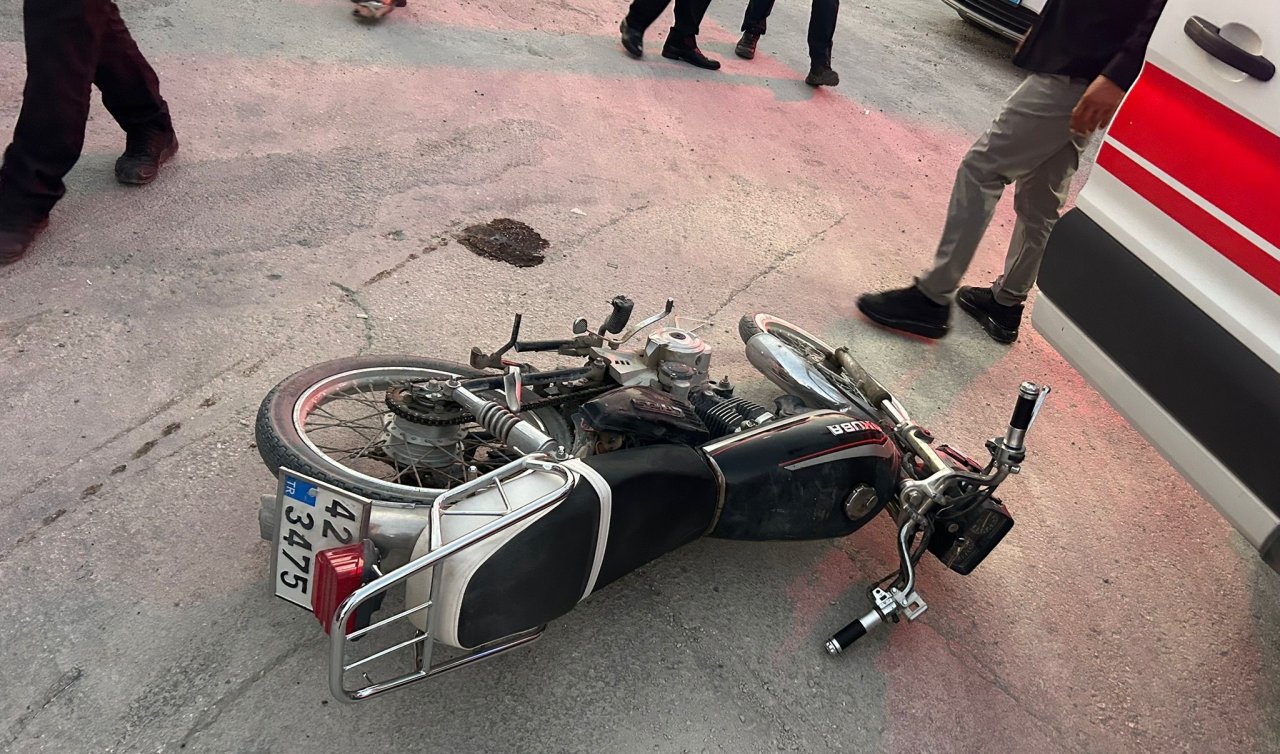 Konya’da motosiklet otomobille çarpıştı: 2 yaralı