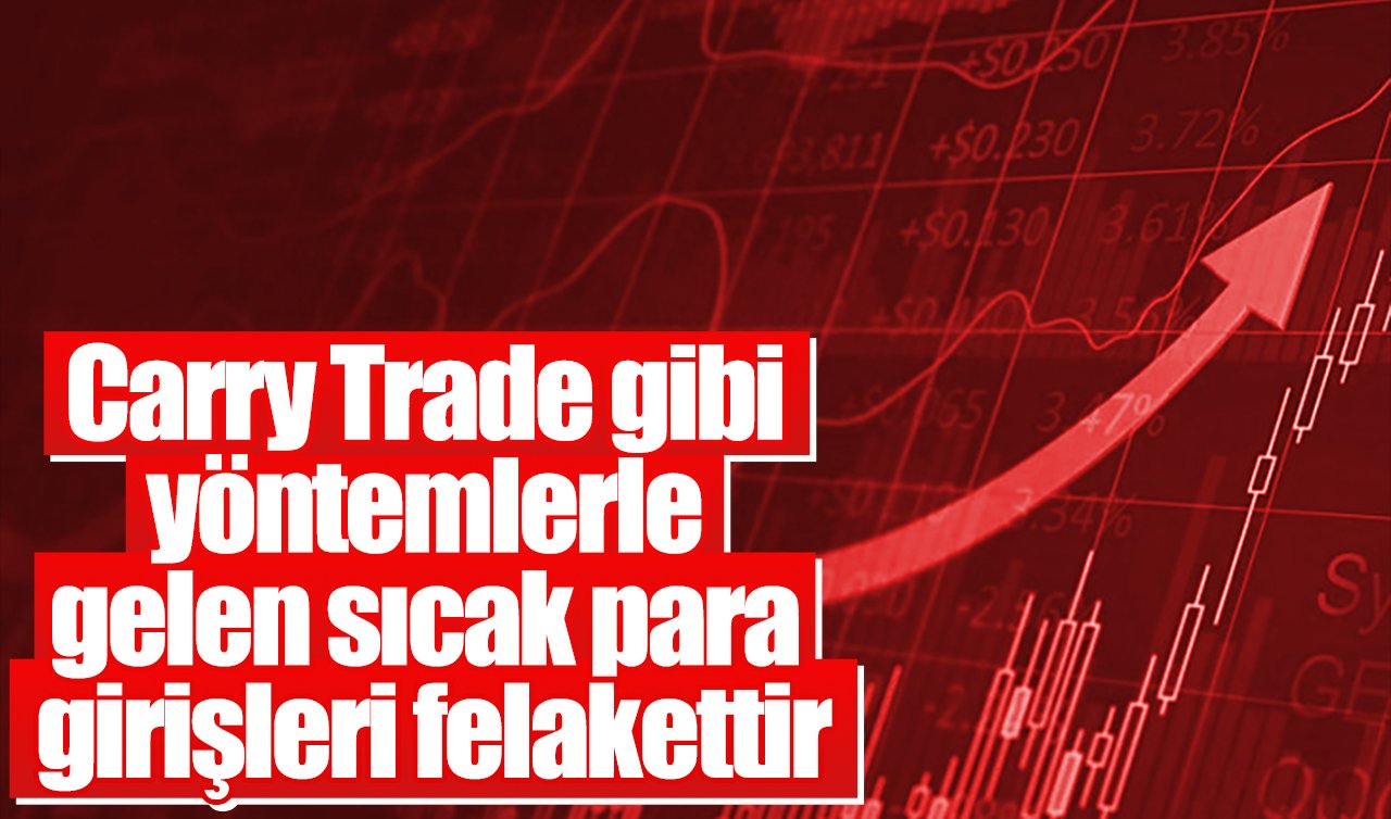 Carry Trade gibi yöntemlerle gelen sıcak para girişleri felakettir