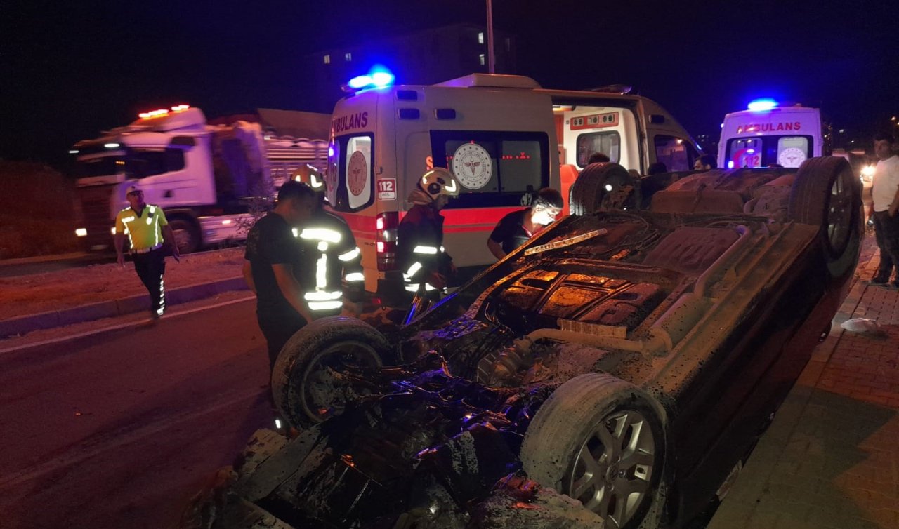 Kontrolden çıkan araç devrilip ters döndü: 1 yaralı