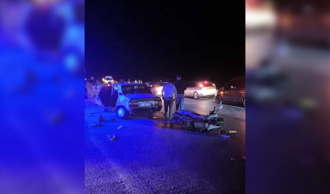 Otomobil ile motosiklet çarpıştı: 1 ölü 1 yaralı
