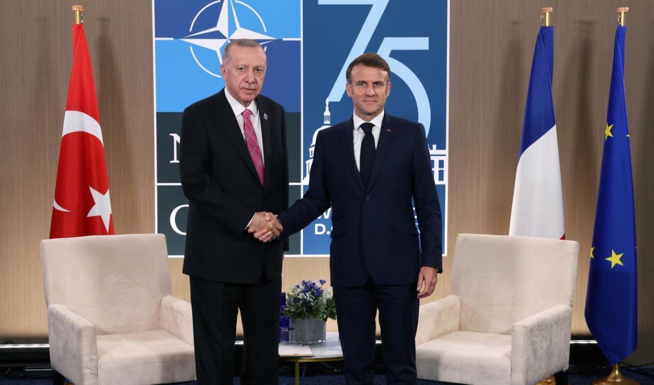 Cumhurbaşkanı Erdoğan Macron ile görüştü