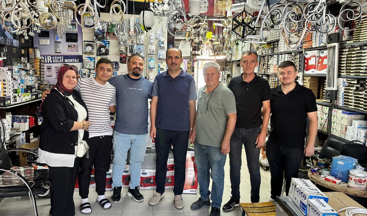 Başkan Altay şehir merkezinde esnafları ziyaret etti