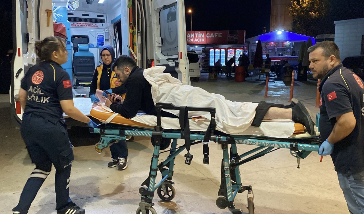 Kavga eden çifti uyaran güvenlik görevlisi bacağından bıçaklandı