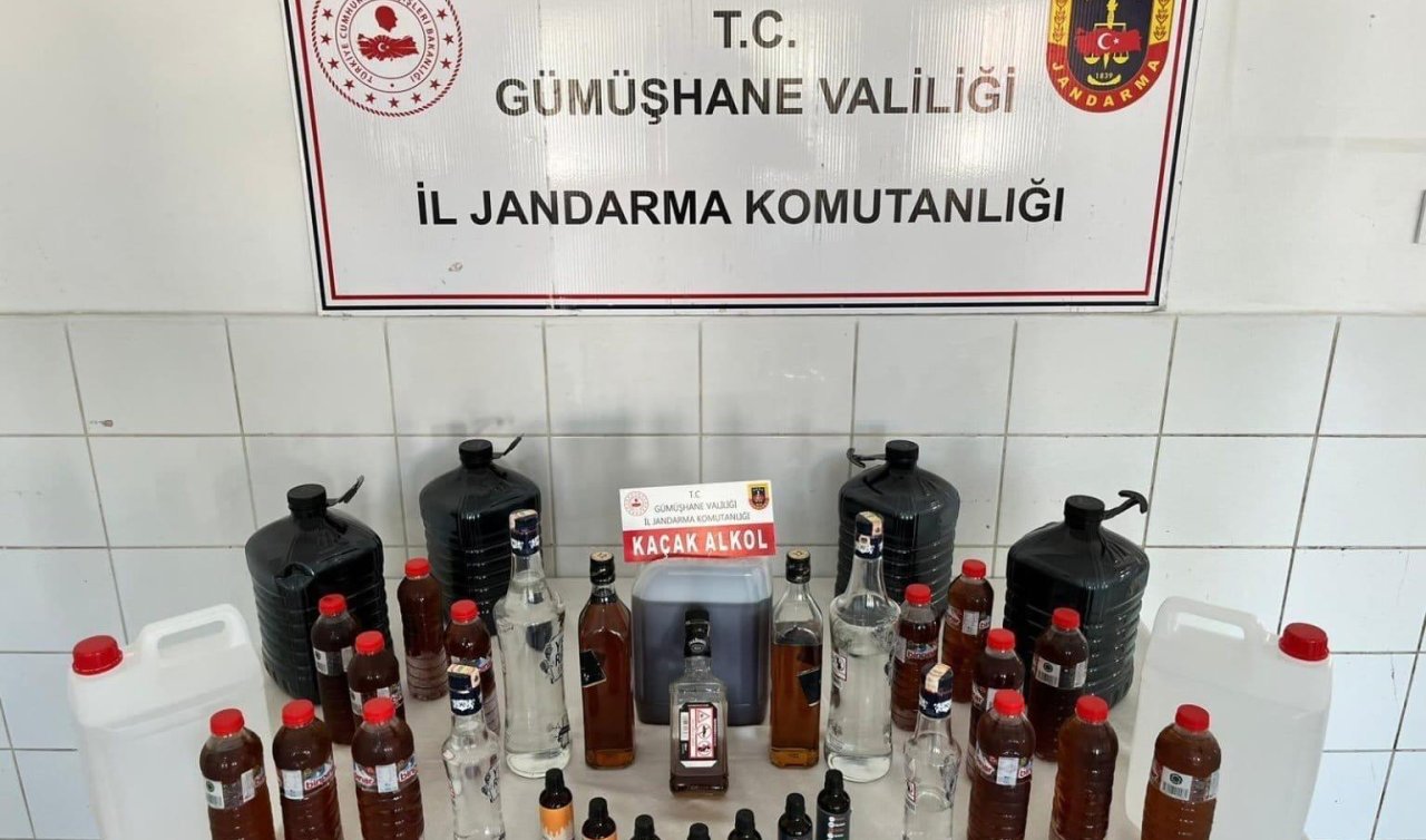 Gümüşhane’de sahte alkol operasyonu