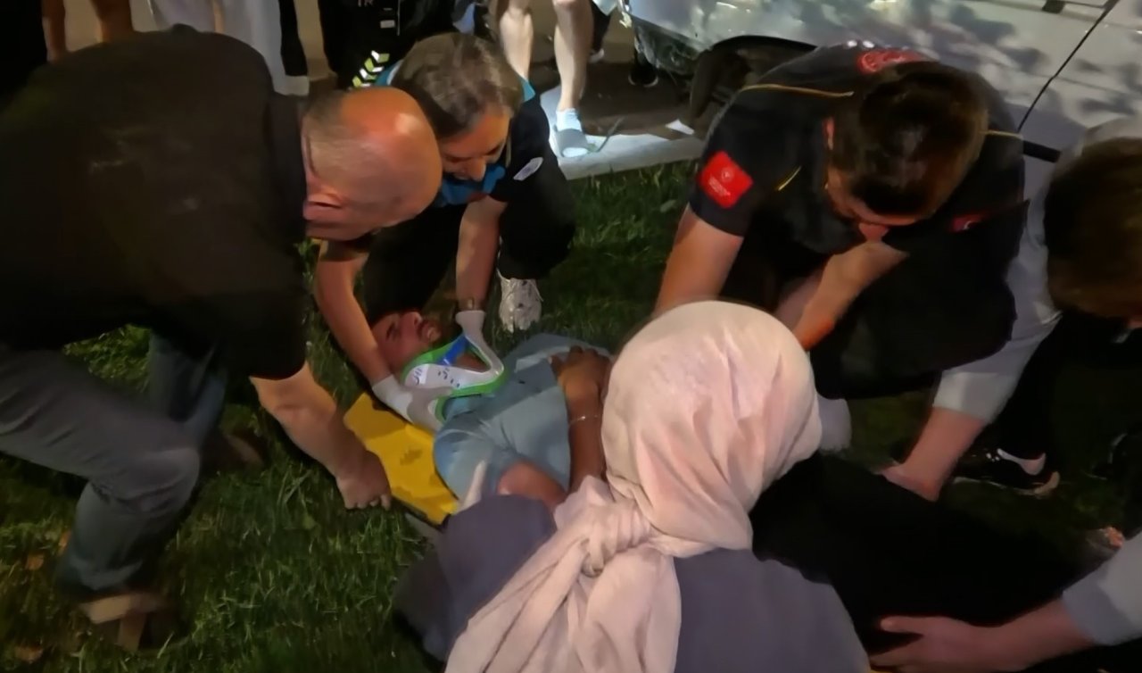 Kontrolden çıkan otomobil refüje çıktı: 1 yaralı