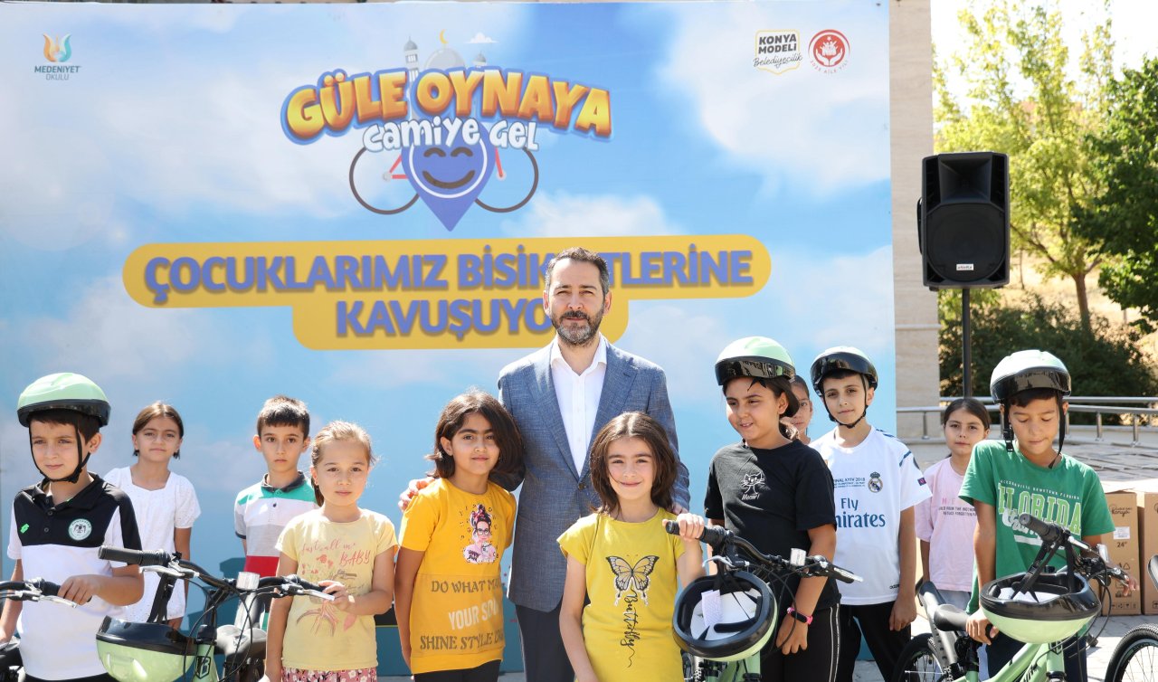 “Güle oynaya camiye gel” proje kapsamında çocuklar bisikletlerine kavuşmaya devam ediyor