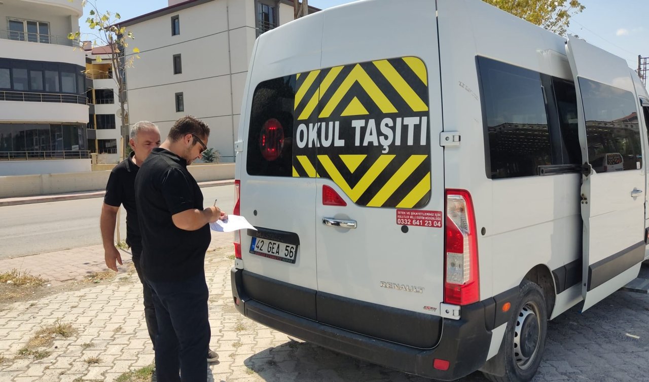 Konya’da okul servislerine sıkı denetim! 150 araç kontrolden geçti