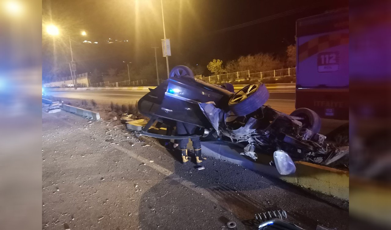 Kontrolden çıkan otomobil devrildi: 1 yaralı