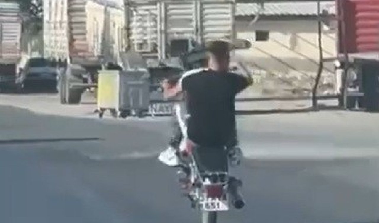 Motosikletlinin 5 saniyelik şovu 21 bin TL’ye patladı