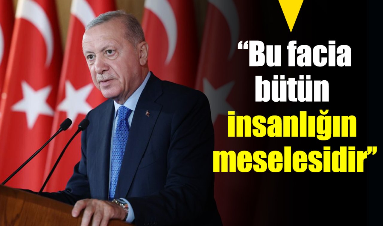 Cumhurbaşkanı Erdoğan: Bu facia bütün insanlığın meselesidir