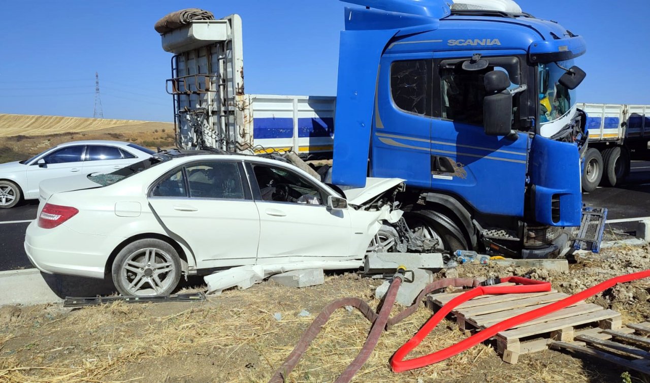 Tır ile otomobil çarpıştı: 1 yaralı