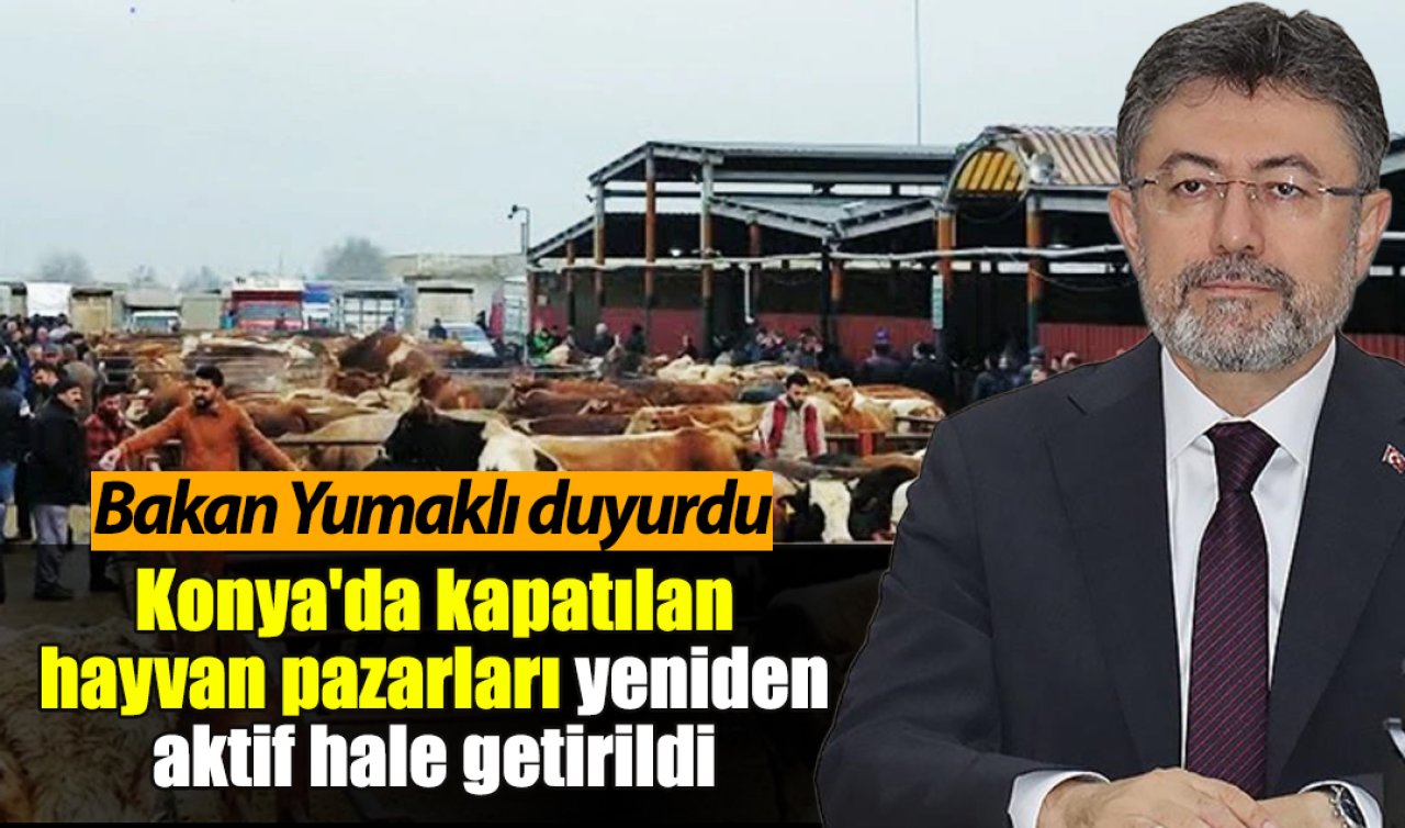 Konya’da kapatılan hayvan pazarları yeniden açıldı! 