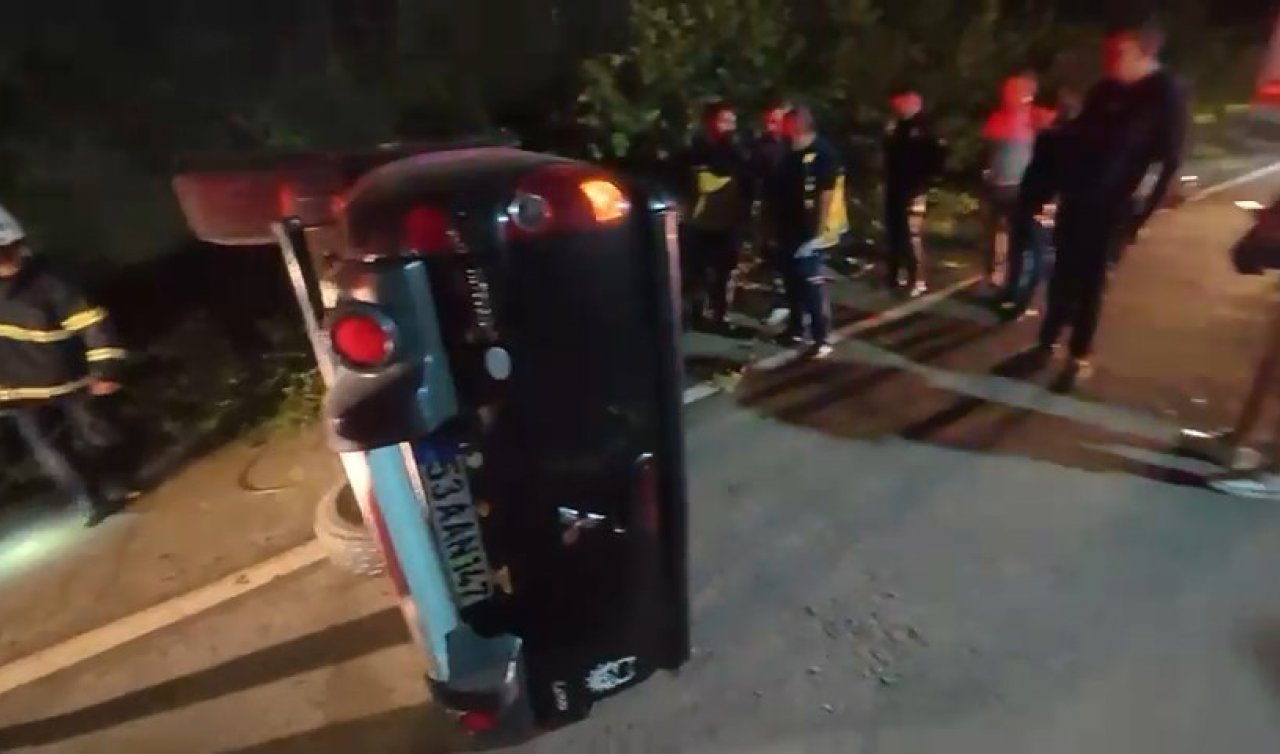 Devrilen kamyonetin sürücüsü öldü