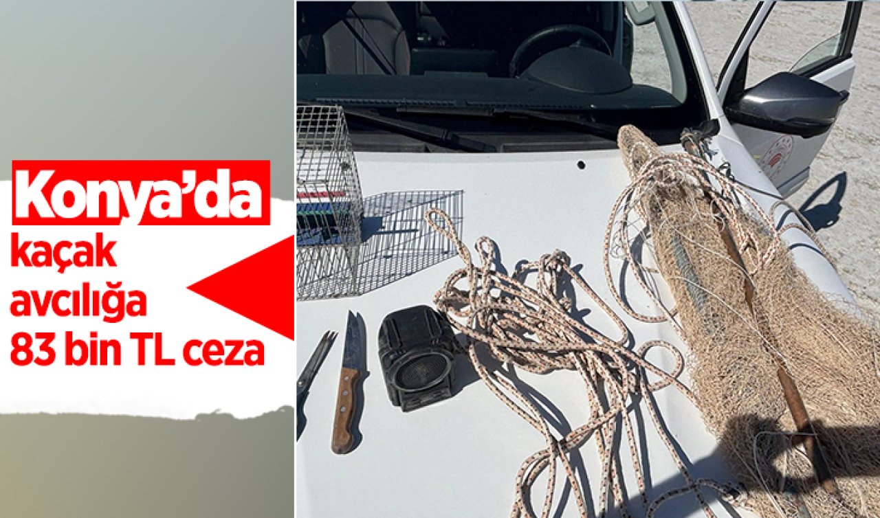 Konya’da kaçak avcılığa 83 bin TL ceza