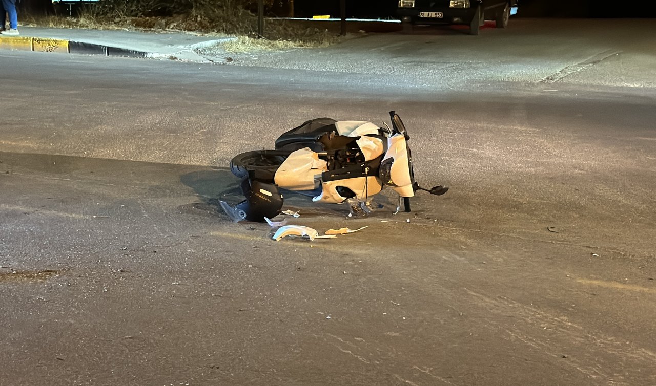 Otomobille motosiklet çarpıştı: 2 yaralı