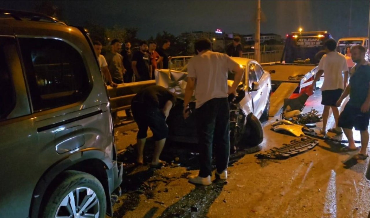 8 araçlık zincirleme trafik kazası