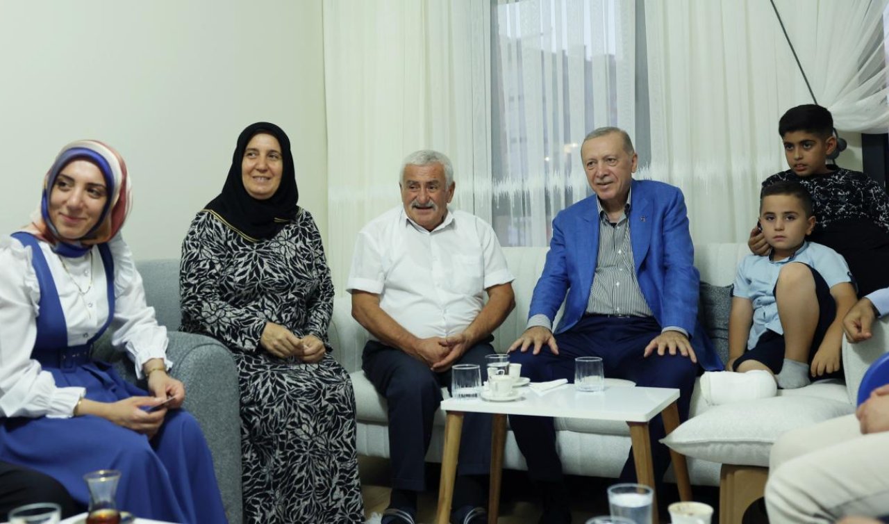 Cumhurbaşkanı Erdoğan Malatya’da depremzede aileyi ziyaret etti