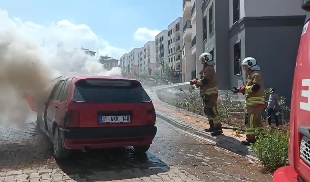 Seyir halindeki Tofaş alev alev yandı