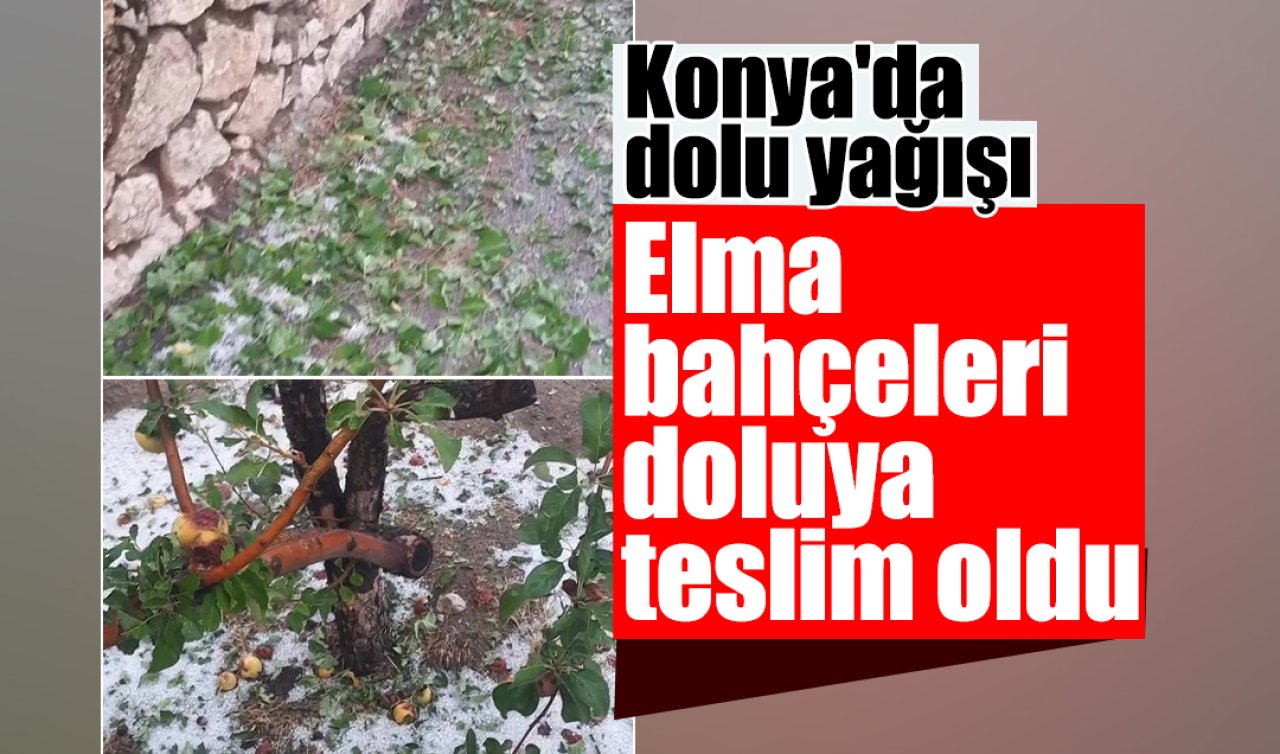 Konya’daki bir ilçede dolu yağışı: Tarlalar zarar gördü! 